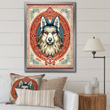 Retro Illustration Of Courteous Dog - Dog Wall Art Prints