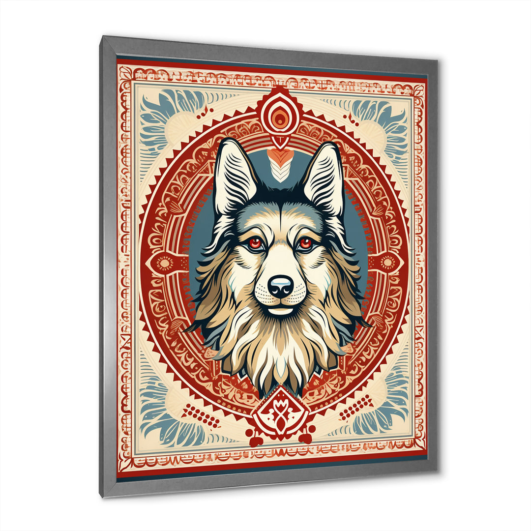 Retro Illustration Of Courteous Dog - Dog Wall Art Prints