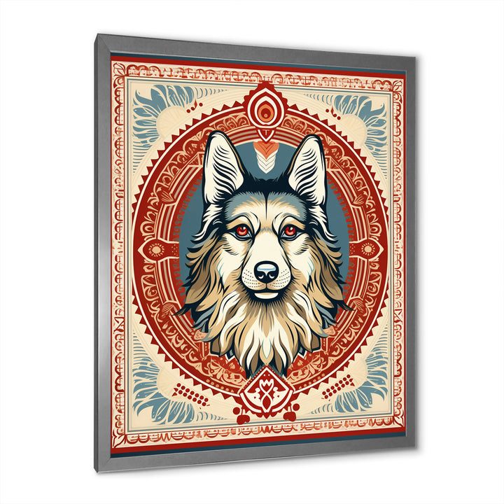 Retro Illustration Of Courteous Dog - Dog Wall Art Prints