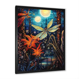Majestic Dragonfly In Enchanted Forest - Blue Dragonfly Wall Art