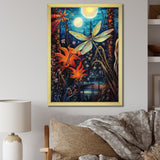 Majestic Dragonfly In Enchanted Forest - Blue Dragonfly Wall Art