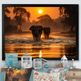 Glorious Elephant In The Wild Wildlife Photography - Elephant Large Canvas Wall Art