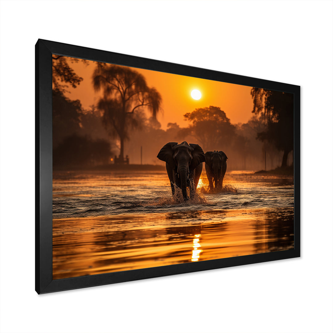 Glorious Elephant In The Wild Wildlife Photography - Elephant Large Canvas Wall Art