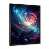 Vibrant Space Galaxy - Flamingo Living Room Wall Art