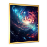 Vibrant Space Galaxy - Flamingo Living Room Wall Art