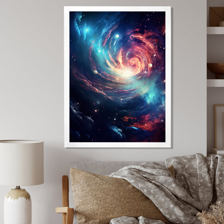 Vibrant Space Galaxy - Living Room Wall Art