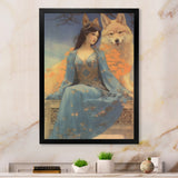 Cosmic Fox With Mystical Woman - Fox Wall Art Prints