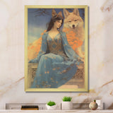 Cosmic Fox With Mystical Woman - Fox Wall Art Prints