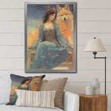 Cosmic Fox With Mystical Woman - Fox Wall Art Prints
