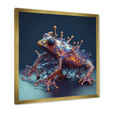 Neon Frog - Frog Framed Canvas Art
