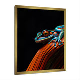 Portrait Of Pinstriped Tree Frog Wildlife - Frog Home Decor Art