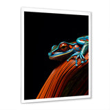 Portrait Of Pinstriped Tree Frog Wildlife - Frog Home Decor Art