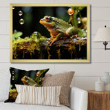 Portrait Of Green Frog Nature Photography - Frog Bedroom Wall Art
