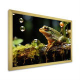 Portrait Of Green Frog Nature Photography - Frog Bedroom Wall Art