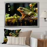 Portrait Of Green Frog Nature Photography - Frog Bedroom Wall Art