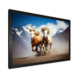 Wild Horses Galloping In The Mountains - Horse Large Canvas Wall Art