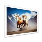 Wild Horses Galloping In The Mountains - Horse Large Canvas Wall Art