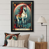 White Red Majestic Horse - Horse Canvas Wall Art