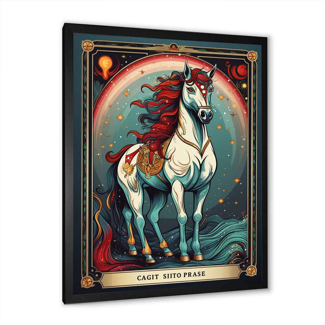 White Red Majestic Horse - Horse Canvas Wall Art