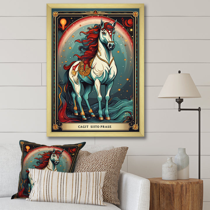 White Red Majestic Horse - Horse Canvas Wall Art