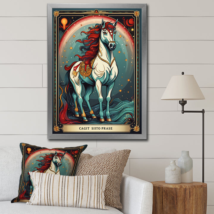 White Red Majestic Horse - Horse Canvas Wall Art