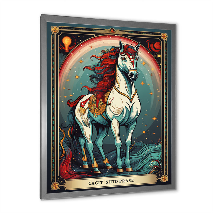 White Red Majestic Horse - Horse Canvas Wall Art