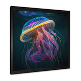 Radiant Colorful Deep Sea Jellyfish - Jellyfish Large Canvas Wall Art