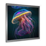 Radiant Colorful Deep Sea Jellyfish - Jellyfish Large Canvas Wall Art