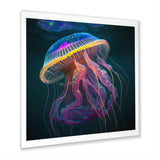 Radiant Colorful Deep Sea Jellyfish - Jellyfish Large Canvas Wall Art