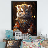 Cute Little Royal Lion Kitten - Lion Canvas Wall Art