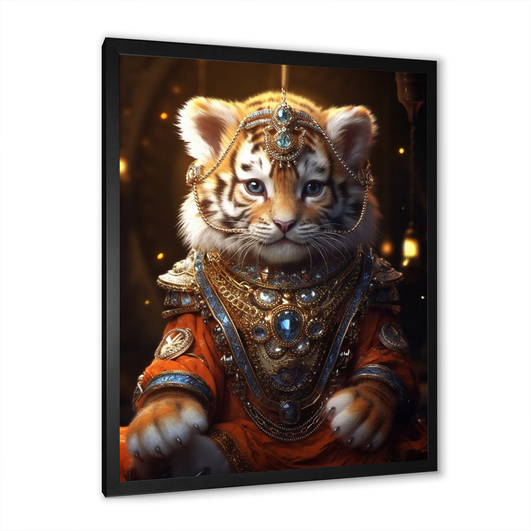 Cute Little Royal Lion Kitten - Lion Canvas Wall Art