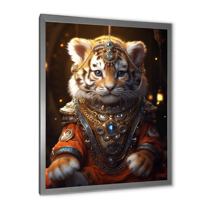 Cute Little Royal Lion Kitten - Lion Canvas Wall Art