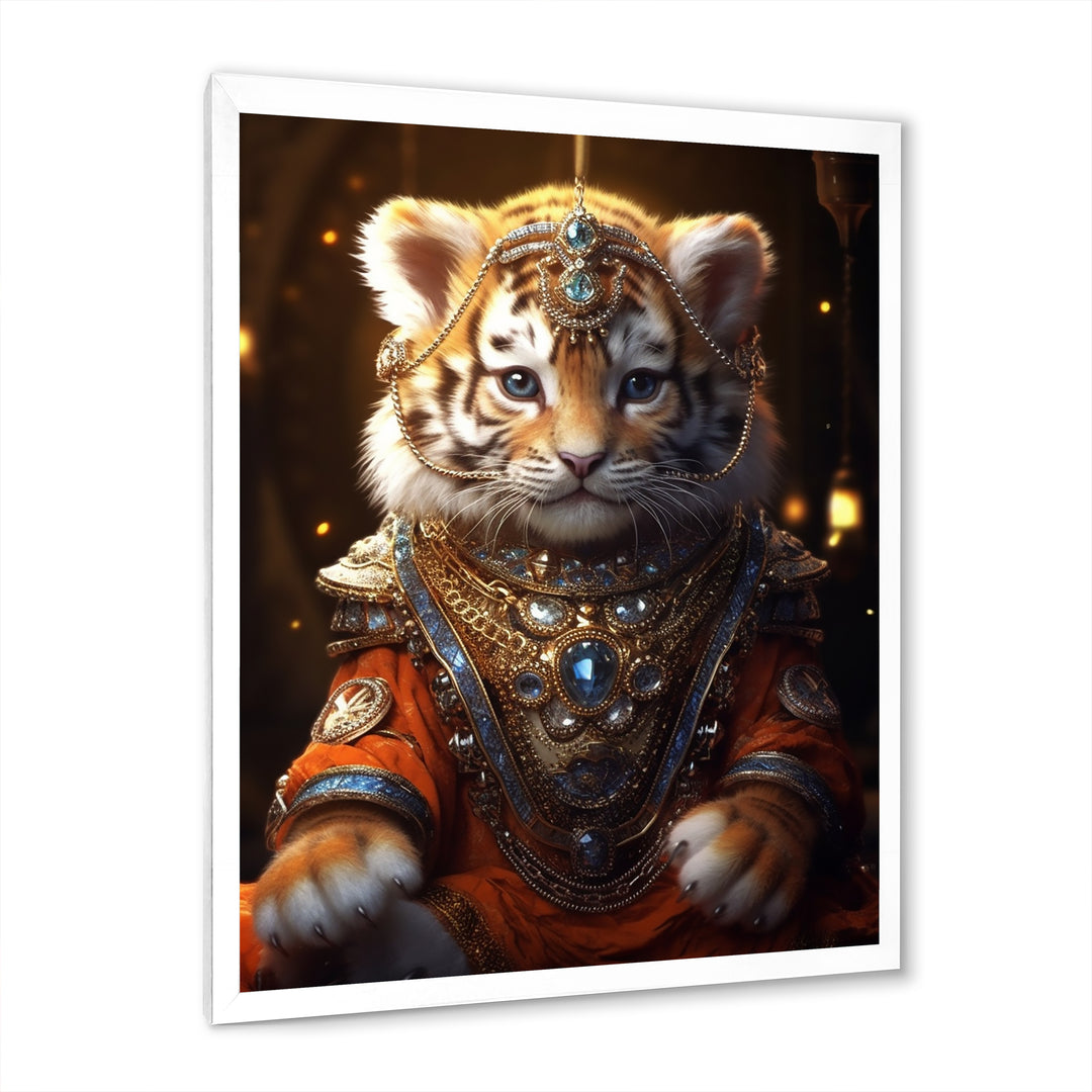 Cute Little Royal Lion Kitten - Lion Canvas Wall Art