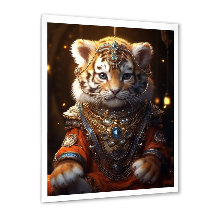 Cute Little Royal Lion Kitten - Lion Canvas Wall Art