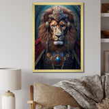 Majestic Lion Portrait Ancient King - Lion Canvas Wall Art