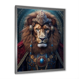 Majestic Lion Portrait Ancient King - Lion Canvas Wall Art