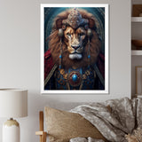 Majestic Lion Portrait Ancient King - Lion Canvas Wall Art