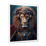 Majestic Lion Portrait Ancient King - Lion Canvas Wall Art