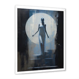 Full Moon Woman Descending Stairs Vintage - Lion Canvas Wall Art