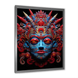 Traditional Mask In Red And Blu - Lion Wall Decor