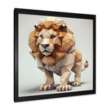 Cute Little Geometric Lion - Lion Bedroom Wall Art
