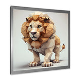Cute Little Geometric Lion - Lion Bedroom Wall Art