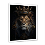 Majestic Lion King With Golden Crown - Lion Canvas Wall Art