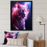 Pink Lightening Wild Tiger - Lion Wall Decor