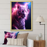 Pink Lightening Wild Tiger - Lion Wall Decor