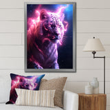 Pink Lightening Wild Tiger - Lion Wall Decor