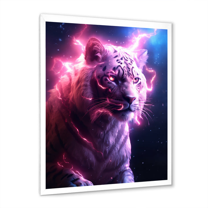 Pink Lightening Wild Tiger - Lion Wall Decor