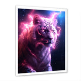 Pink Lightening Wild Tiger - Lion Wall Decor