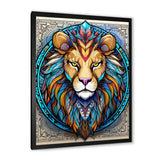Portrait Of A Wild Lion Contemporary Illustration - Lion Home Decor Art