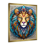 Portrait Of A Wild Lion Contemporary Illustration - Lion Home Decor Art